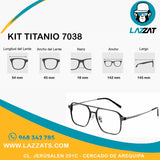 Kit titanio 3D aviador 7038 + 3 sobre lentes polarizados