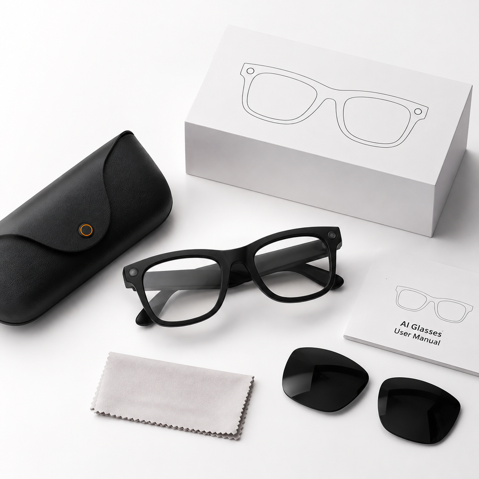 MT5 Ultra AI Smart Glasses Negro + Lunas Fotocromáticas Gratis