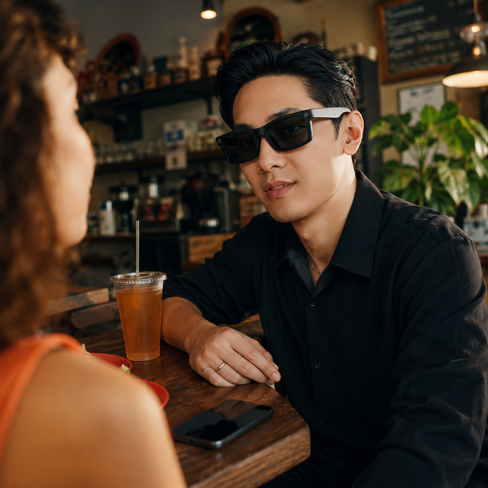 MT5 Ultra AI Smart Glasses Negro + Lunas Fotocromáticas Gratis