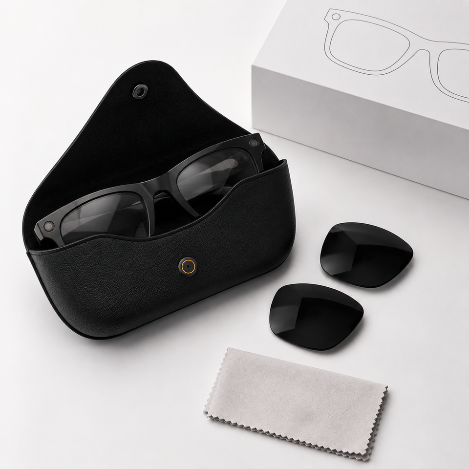 MT5 Ultra AI Smart Glasses Negro + Lunas Fotocromáticas Gratis