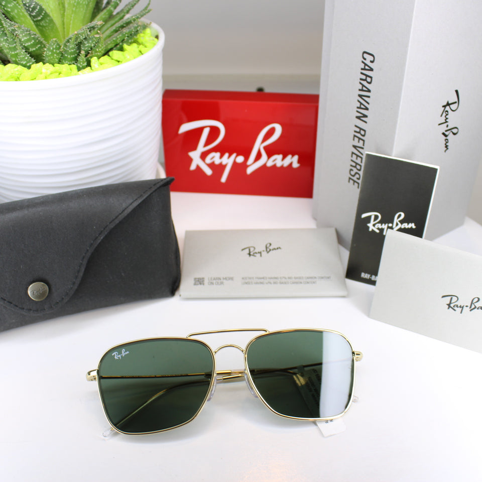 Ray-Ban Caravan Reverse RBR0102S – ARISTA DARK GREEN | Lazzat Arequipa - imagen 4