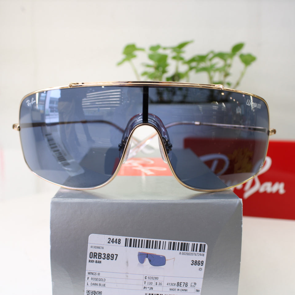 Ray-Ban Wings III RB3897 – 9202/80 ROSE GOLD - DARK BLUE | Lazzat Arequipa - imagen 2